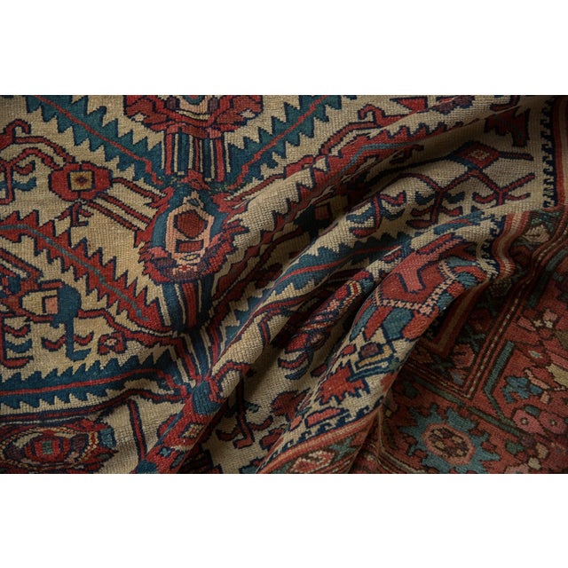 Antique Fine Malayer Square Rug - 4'11" x 6' For Sale In New York - Image 6 of 11