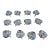 Mid-Century Modern Danish Cohr Atla Silver-Plated Tripod Tiny Taper Candle Holders - Set of 12 For Sale