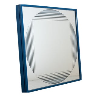 Black Brama Mirror by Gianni Celada for Fontana Arte, 1970s For Sale