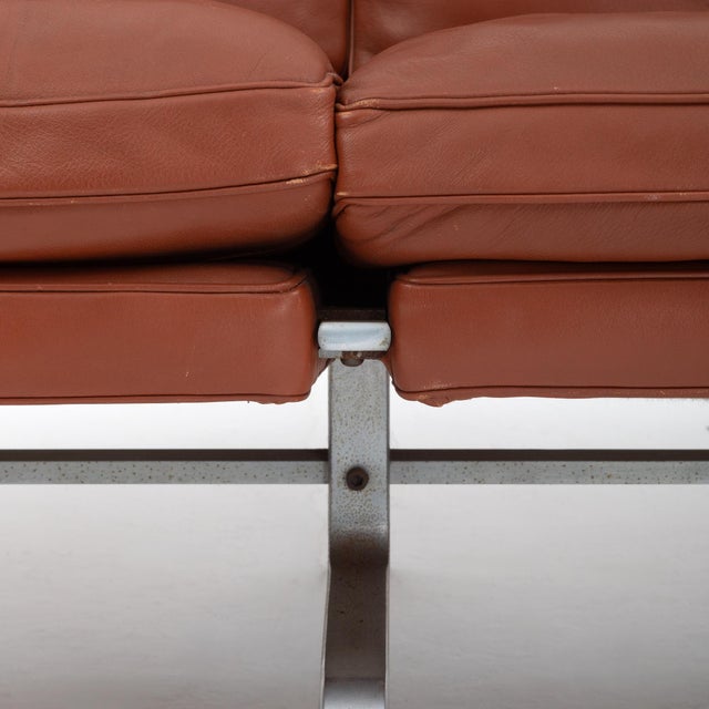 Poul Kjærholm Pk31 Leather Lounge Set for Fritz Hansen, Denmark, 1988 - Set of 4 For Sale - Image 14 of 18