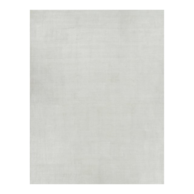 Rug & Kilim’s Oversized Textural Rug in White Tones and Striae - 13x17 For Sale