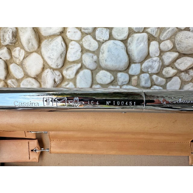 LC4 Chaise Lounge by Charlotte Perriand, Le Corbusier and Pierre Jeanneret for Cassina, 2014 For Sale - Image 15 of 18