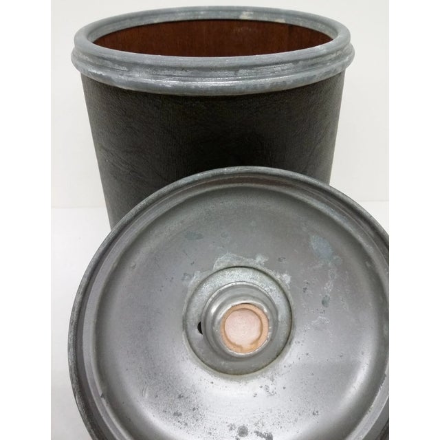 Antique Galvanized Steel Tobacco Canister For Sale - Image 4 of 10