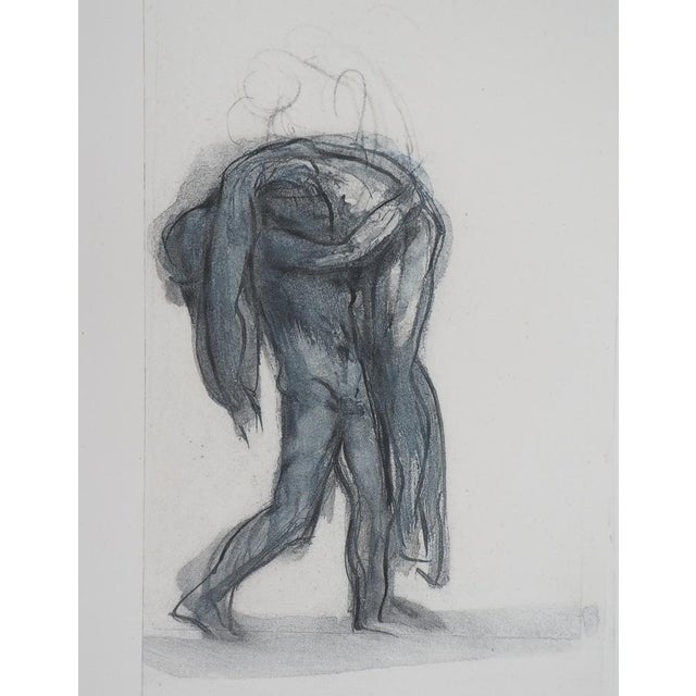 After Auguste Rodin, Demon Carrying a Shadow, 19th Century, Engraving For Sale - Image 3 of 7