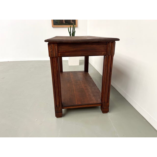 Small Pine Drapery Table, 1950s For Sale - Image 18 of 18