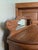 Wood Antique Curved Glass Curio Cabinet For Sale - Image 7 of 11