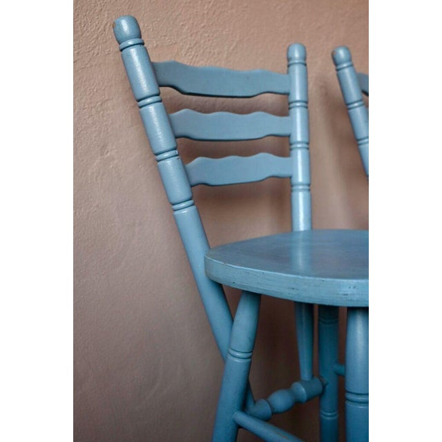 Wood Vintage High Bar Stools, Set of 2 For Sale - Image 7 of 14