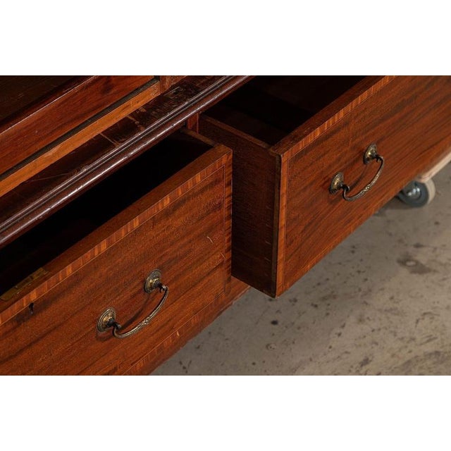 Large English Inlaid Mahogany Double Wardrobe, 1890 For Sale - Image 14 of 18