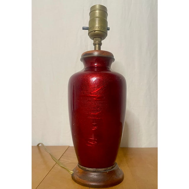 Chinese Pair of Antique Chinese Sang De Boeuf Oxblood Porcelain Vase Table Lamps — Late 19th/Early 20th Century For Sale - Image 3 of 9