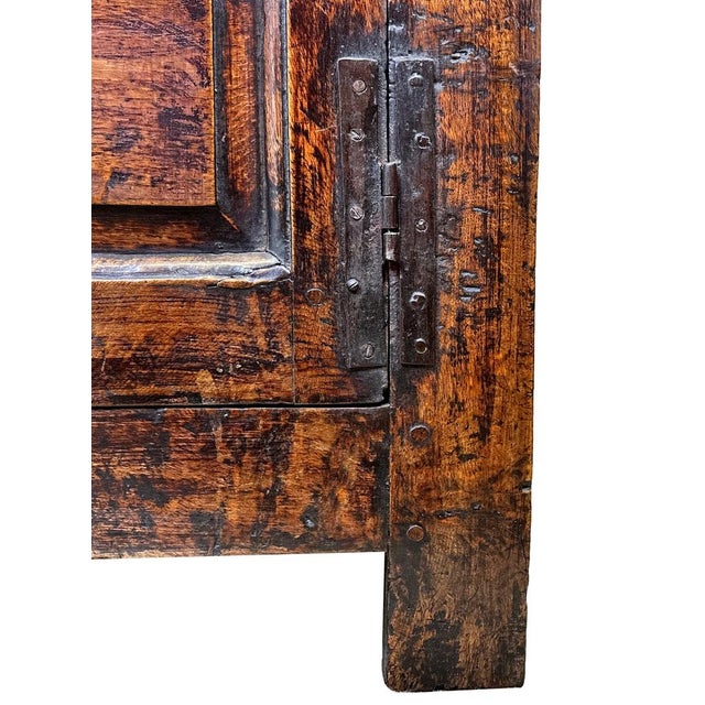 A Wonderful Early 18th Century, Queen Anne Period, Oak Side Cupboard, Or Dresser Base, Having Rectangular Top Over Two...