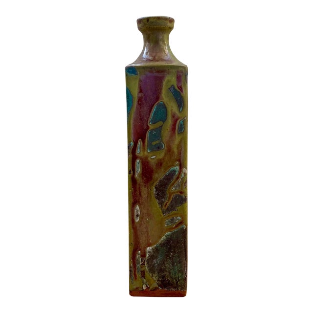 Vintage Stoneware Bud Vase Glazed Stoneware Bottle Haus Wohnen