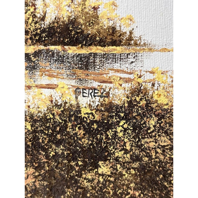 Chester Lewis Perez Textured Impasto Textured Oil Painting Cypress Tree Swamp 20x24 For Sale - Image 4 of 13