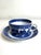 English Antique 19th Century English Blue and White Transferware Cups & Saucers Set- 14 Pieces For Sale - Image 3 of 6