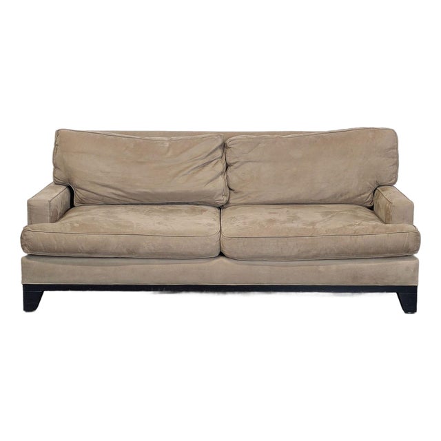 Pottery Barn Seabury 3-Seat Beige Sofa With Removable Cushions For Sale