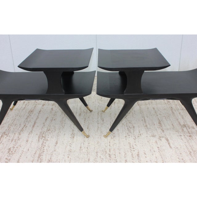 Ico & Luisa Parisi Style Sculptural Italian End Tables For Sale - Image 12 of 13