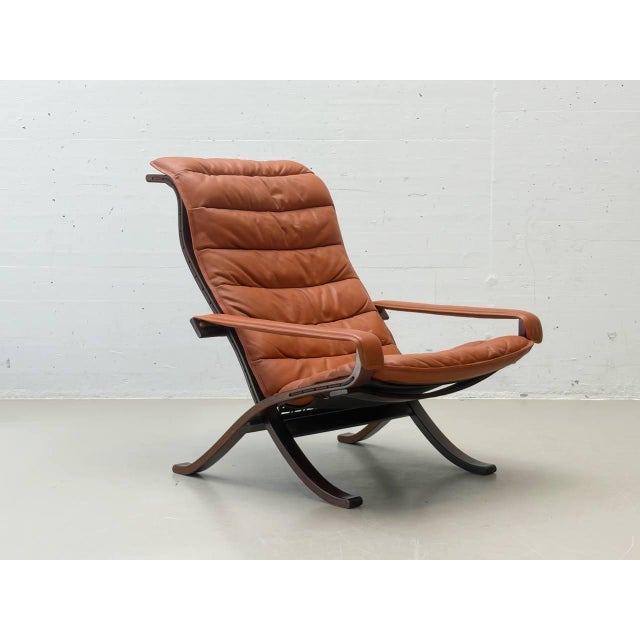 Wood Set of Flex Lounge Chair and Ottoman by Ingmar Relling for Westnofa, Norway, 1960s For Sale - Image 7 of 18