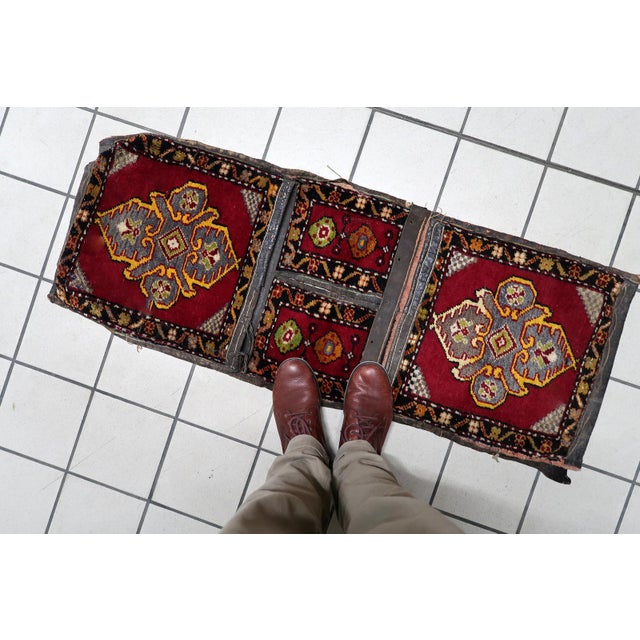 1930s, Handmade Vintage Collectible Turkish Yastik Saddle Bag Rug For Sale - Image 10 of 13