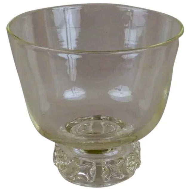 Glass Vintage Crystal Centerpiece Vase For Sale - Image 7 of 7
