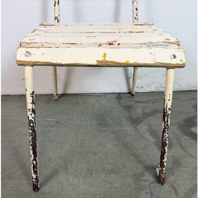 Vintage Industrial Beige Chair, 1960s For Sale - Image 4 of 18