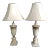 Early 20th Century Tyndale Frederick Cooper Cream & Gold Accents Table Lamps - a Pair For Sale