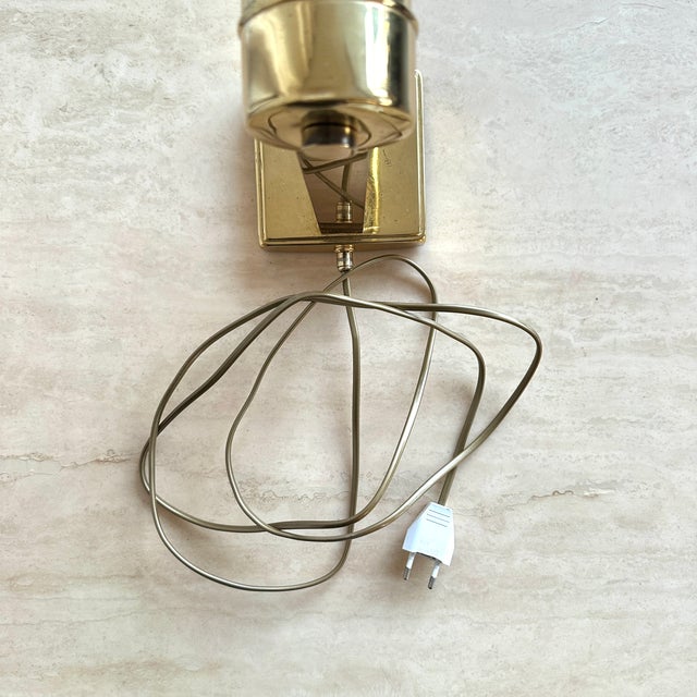 Mid-Century German Brass Table Lamp with Adjustable Shade, 1960s For Sale - Image 12 of 13