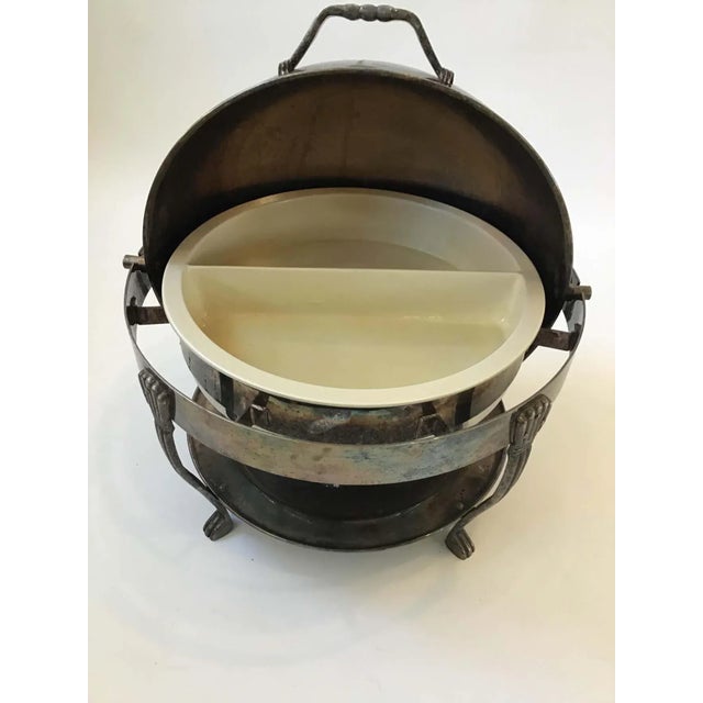 Silver Large Silver Plate Chafing Dishes - A Pair For Sale - Image 8 of 13