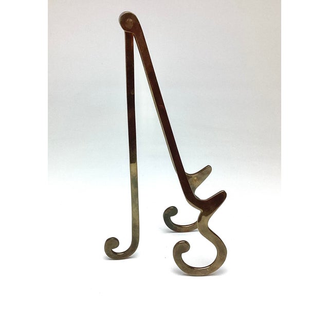 Hollywood Regency Vintage Brass Table Top Easel For Sale - Image 3 of 4