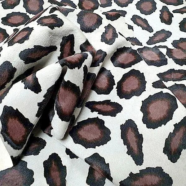 Animal Print Hair on Hide Pillow Cover With Piping For Sale - Image 10 of 12