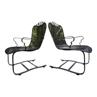 Mid 20th Century Russell Woodard Sculptura Pair of Porch Rockers, 2 Pieces, Attributed For Sale