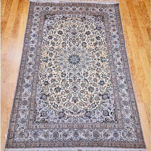 "This handwoven Persian Nain rug from the third quarter of the 20th century is an exquisite example of the city's renowned...