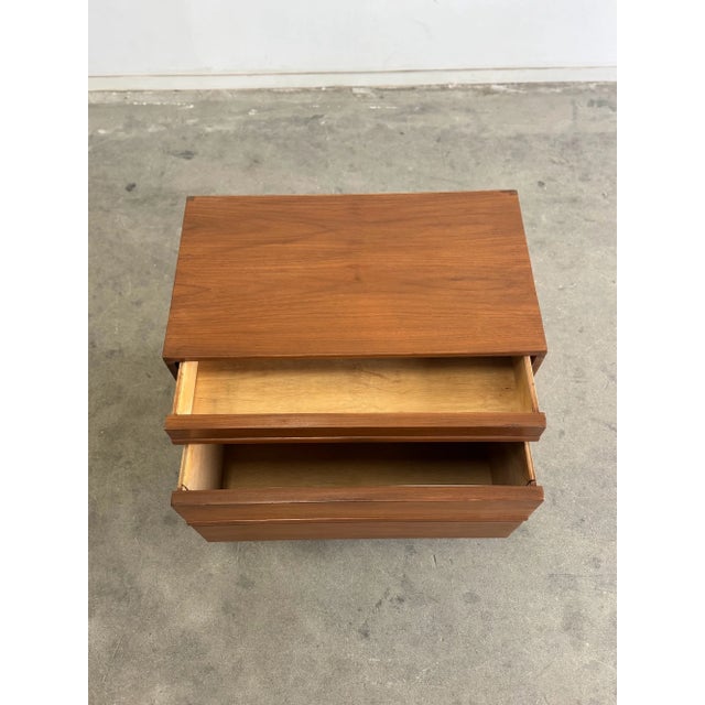 Wood 1960s Minimal Low Profile File Cabinet For Sale - Image 7 of 12
