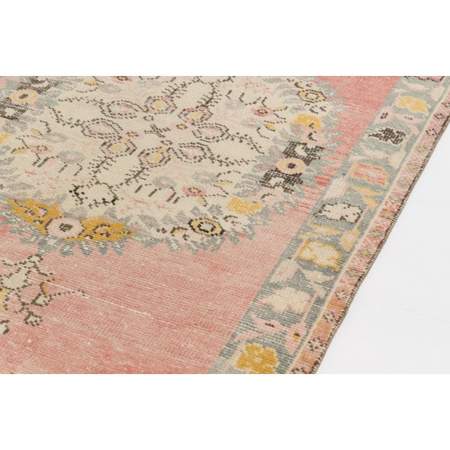 Orange Turkish Nomad Vintage Rug For Sale - Image 8 of 10