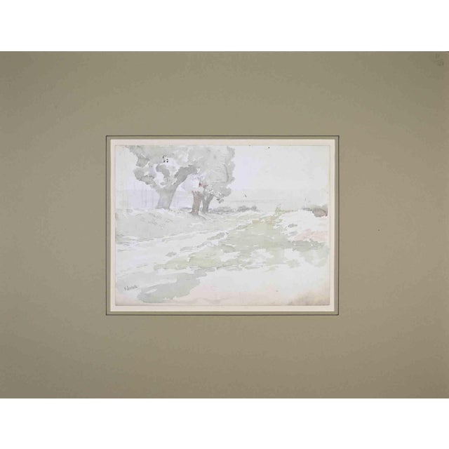 Henri Lerolle, Landscape, Watercolor, Early 20th Century For Sale