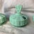 Murano Circa 1940s Murano Glass Opaque Jadeite Green Vanity Bottles and Jar - Set of 3 For Sale - Image 4 of 6