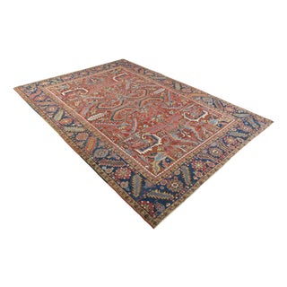 Antique Hand-Knotted Heriz Rug, 1890s For Sale