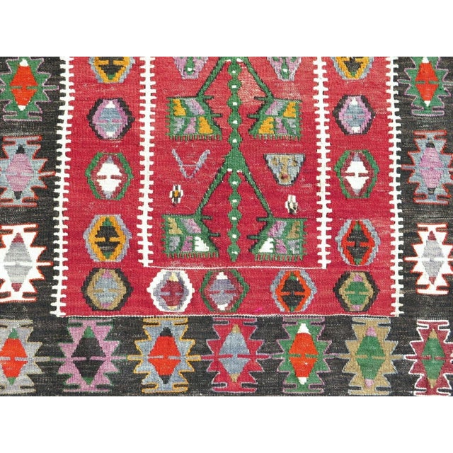1960s Vintage Turkish Handmade Kilim Rug - 31"x61" For Sale In Raleigh - Image 6 of 10