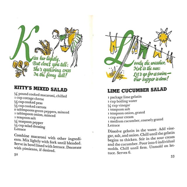 1950s "The Abc of Salads" 1958 For Sale - Image 5 of 8