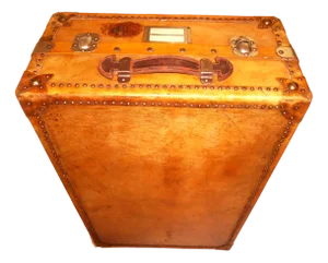 Leather Travel Trunk, France, 1930s