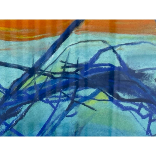 Expressionist Pastel of a Dog Carrying a Burning Stick, Signed Ma For Sale - Image 9 of 12