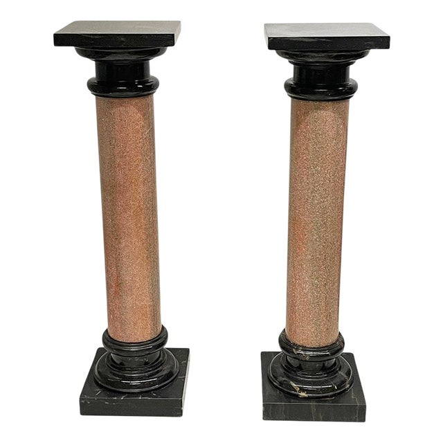 Marble Columns, Set of 2 For Sale