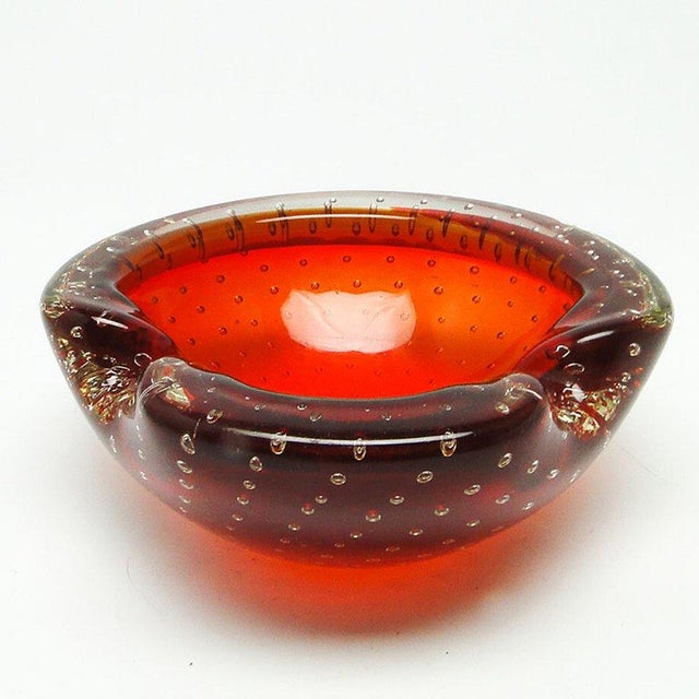 Glass Sommerso Murano Glass Bowl by G. Ferro, Italy, 1950s For Sale - Image 7 of 9