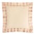 Tassel Embroidered Linen Pillow, Bisuqe and Petal Pink, 24 "x 24" For Sale