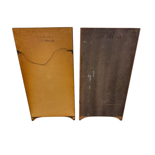 Broyhill Brasilia Mid-Century Modern Broyhill Brasilia Walnut Wall Mirrors - Set of 2 For Sale - Image 4 of 4