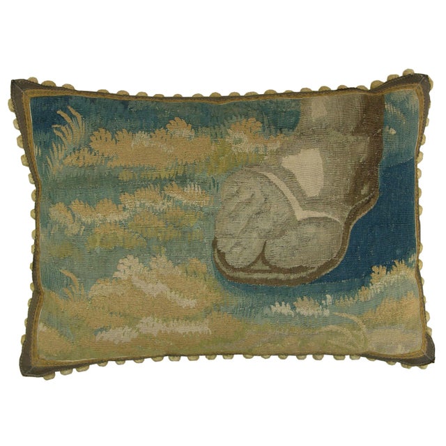 17th Century Circa 1650 Antique Brussels Baroque Pillow For Sale - Image 5 of 9