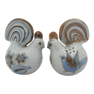 1960s Ken Edwards El Palomar Chicken Tonala Mexican Farmhouse Salt & Pepper Shakers - a Pair
