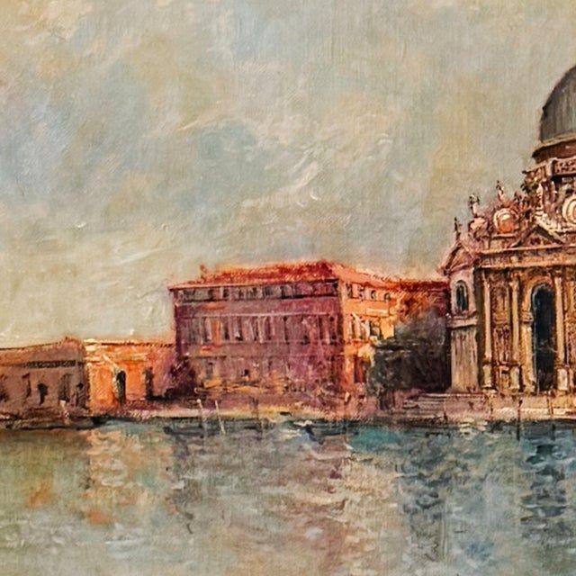 1970s Armand Merizon Large Original Oil Painting "Horizons" Venice Grand Canal Impressionist For Sale - Image 4 of 9