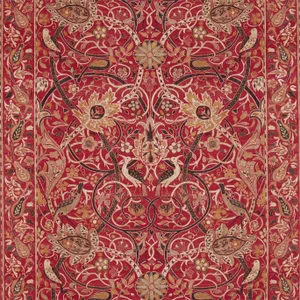 Morris & Co Bullerswood Fabric in Paprika/Gold