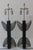 Linen Midcentury Modern Table Lamps French Artisan Made "Totem" With New Custom Linen Shades - a Pair For Sale - Image 8 of 13