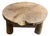 Andrianna Shamaris Antique Teak Wood Round Side Table or Stool For Sale