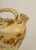 Charming 19th century French Provincial gargoulette from southern France. Double-spouted form with loop handle in ochre...